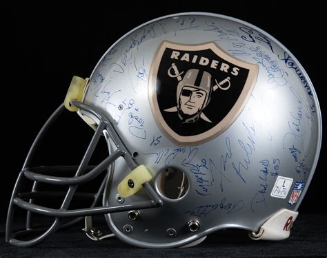 The Los Angeles Raiders - Football Helmet Signed Circa 1991 with co ...