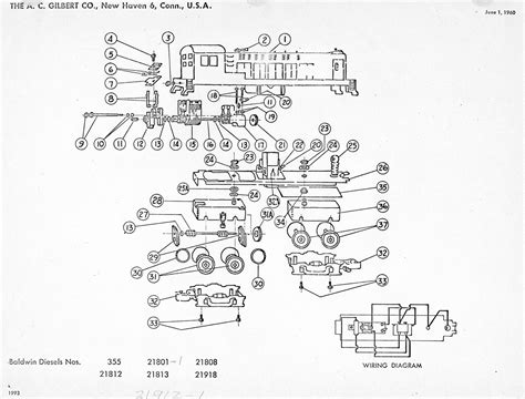 American Flyer Locomotive Baldwin Diesels Parts List & Diagram - TrainDR