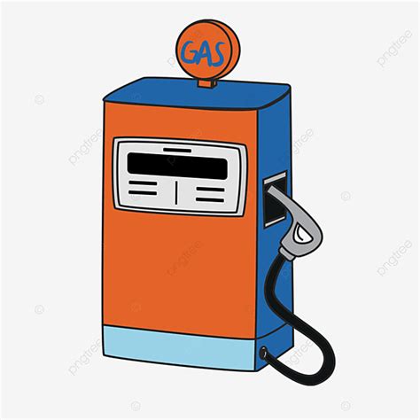 Gas Tank Clipart Hd PNG, Orange Blue Retro Gas Tank Gas Clip Art, Gas Clipart, Retro Gasoline ...