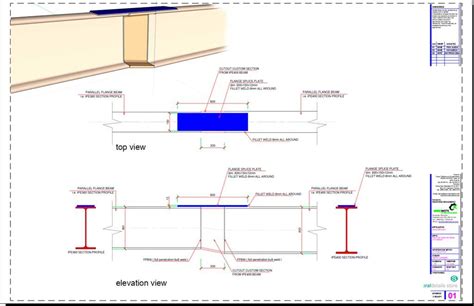 Steel Beam Reduced Size Welded Splice Connection Detail | Steel beams, Beams, Timber frame design