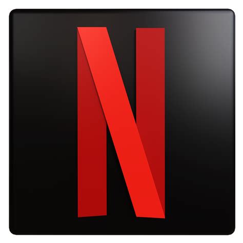 3D Netflix logo. Netflix icon isolated on transparent background. An ...