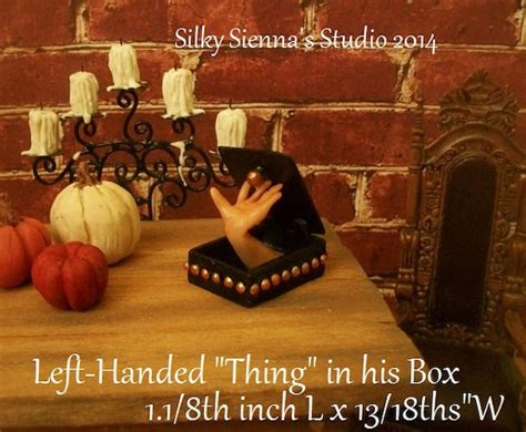 Items similar to Addams Family Prop, "Thing" Dollhouse 1:12 Miniature, Hand in a Box, 1 1/8" x 3 ...