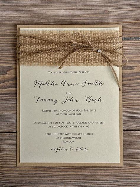 Popular Rustic Wedding Invitation Idea Samples | WeddingInclude