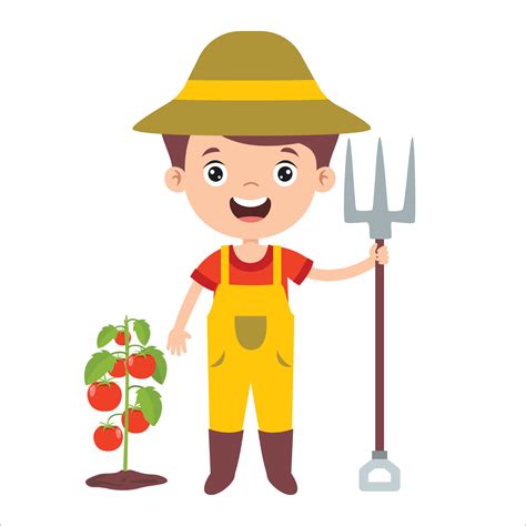 Cartoon Drawing Of A Farmer 5520027 Vector Art at Vecteezy