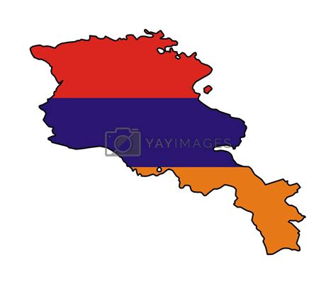 Royalty Free Image | Armenia flag on map by speedfighter