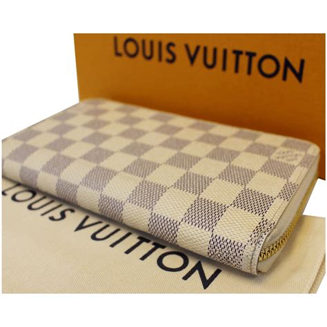 LOUIS VUITTON Damier Azur Zippy Long Wallet White-US