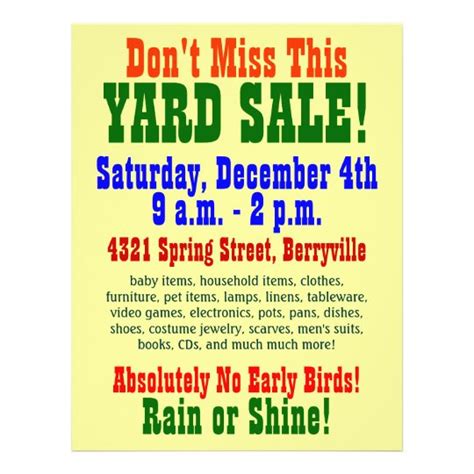 Yard Sale Flyer | Zazzle