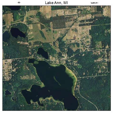 Aerial Photography Map of Lake Ann, MI Michigan