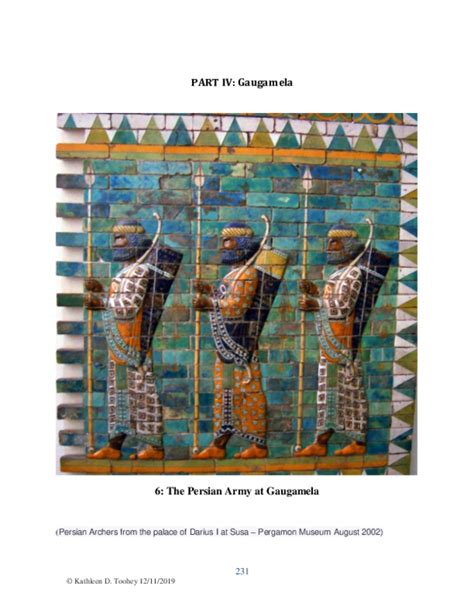 (PDF) PART IV: Gaugamela - Chapter 6: The Persian Army at Gaugamela | Kathleen Toohey - Academia.edu