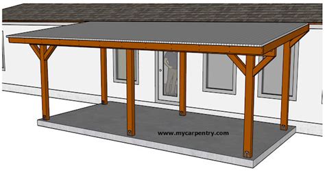 Building a Patio Cover - Plans for building an almost-free-standing ...