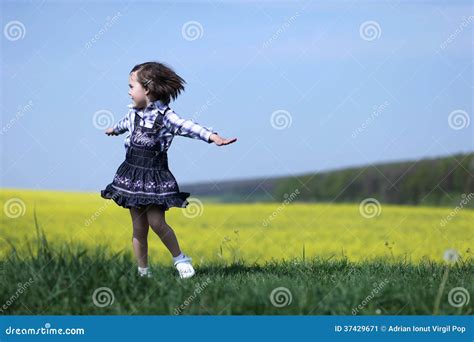 Young girl spinning stock image. Image of copy, girl - 37429671