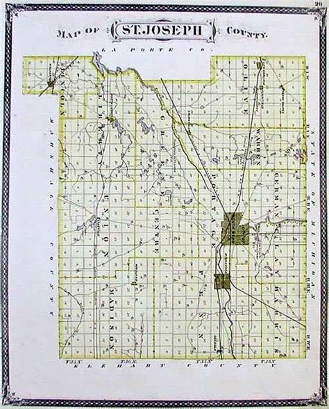 Map of St. Joseph County, Indiana - Art Source International