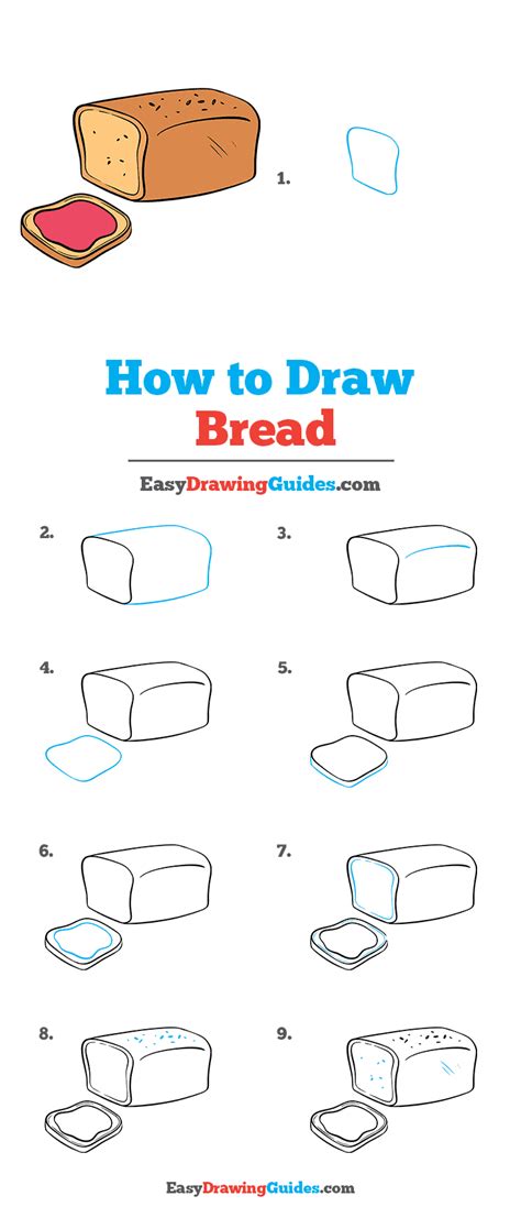 How to Draw Bread - Really Easy Drawing Tutorial | Easy drawings ...