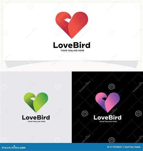 Love Bird Logo Design Template Stock Vector - Illustration of card ...