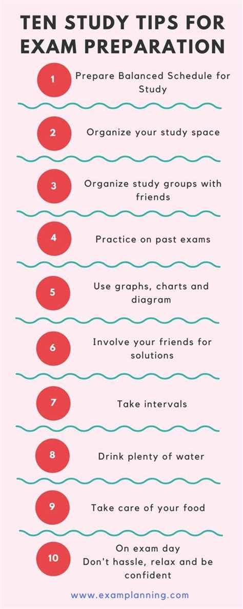 Ten Study Tips for Exam Preparation | Exam study tips, Exams tips, Final exam study tips