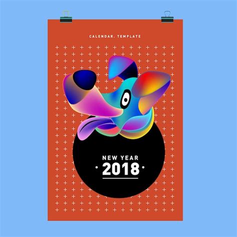 Premium Vector | Chinese new year 2018 festive vector card design with cute dog, zodiac symbol ...