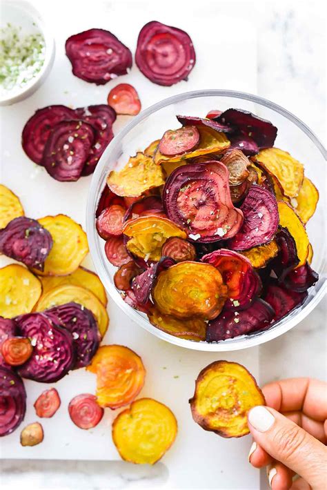 How to Make Baked Beet Chips | foodiecrush.com