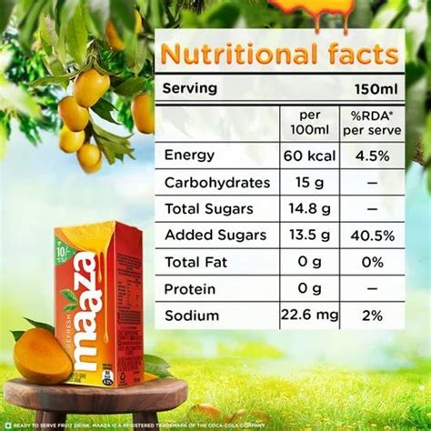 Yellow 150ml Mazza Mango Drink, Packaging Type: Tetra Pack at best ...