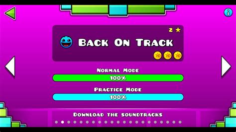 - GEOMETRY DASH - Back On Track 100% Complete - YouTube