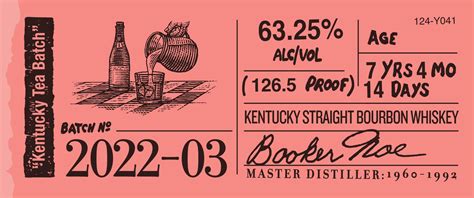 Booker's Batch 2022-03 Kentucky Tea Batch Kentucky Straight Bourbon Wh ...