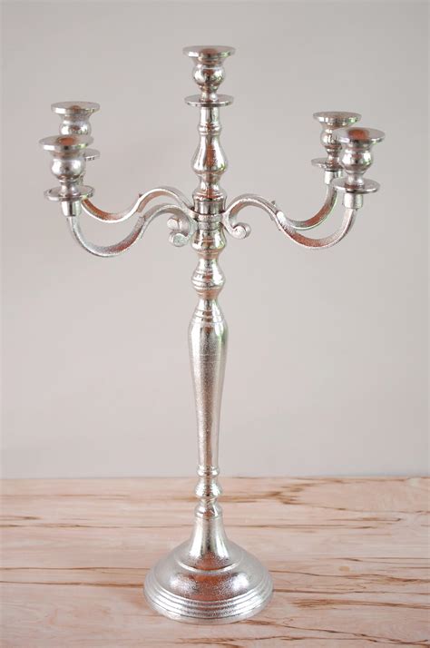 Silver Moretti Candelabra 24.5in Tall