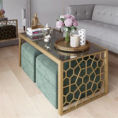 The Coffee Table with Stools Underneath: A Versatile and Stylish Solution for Your Living Room ...