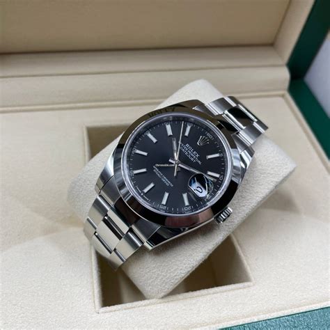 Rolex Datejust 41 Schwarz Oyster for $13,056 for sale from a Seller on Chrono24