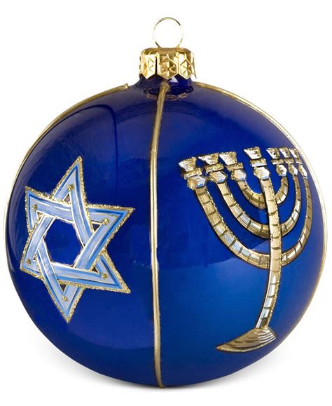 Joy to the World Judaica Round Ball Hanukkah Ornament - Holiday Lane ...