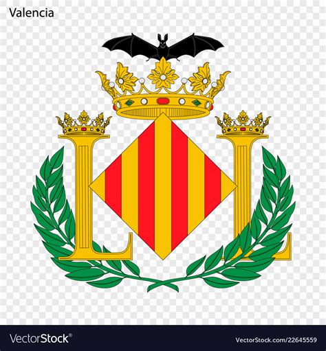 Emblem of valencia city of spain Royalty Free Vector Image