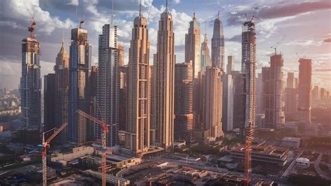 Mumbai skyline skyscrapers under construction | Premium AI-generated image