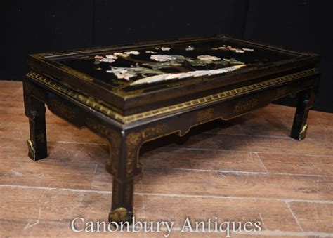 Antique Chinese Coffee Table - Black Lacquer 1920