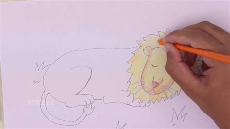 How To Draw a Sleeping Lion | Kids Fun Activities - YouTube