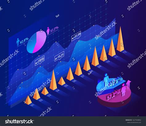 Population Growth By Gender Infographic Blue Stock Vector (Royalty Free) 1627594852 | Shutterstock