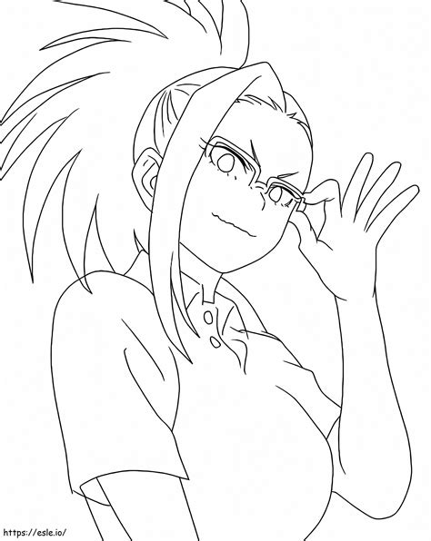 Funny Momo Yaoyorozu coloring page