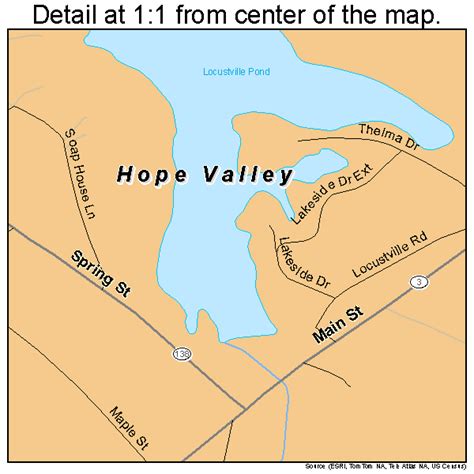 Hope Valley Rhode Island Street Map 4434660