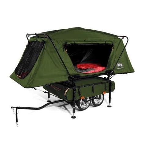 Amazon.com : Kamp-Rite Midget Bushtrekka Bicycle Camper Trailer with Oversize Tent Cot : Camping ...