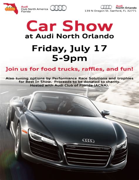 Car Show at Audi North Orlando - Florida Chapter - Audi Club of North ...