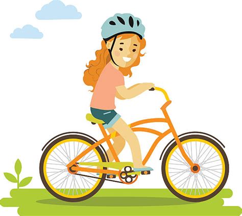 Girl Riding Bike Illustrations, Royalty-Free Vector Graphics & Clip Art ...