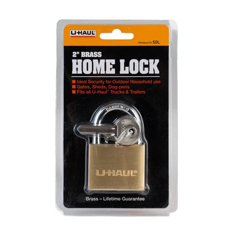 U-Haul: 2” Brass Security Lock