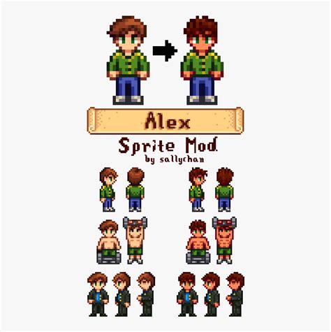 Released Portrait Accurate Alex - Alex Stardew Valley Fanart, HD Png Download - kindpng