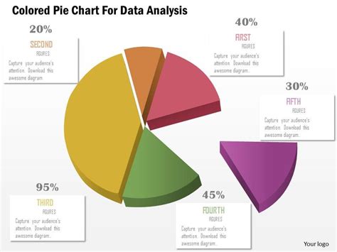 1114 Colored Pie Chart For Data Analysis Powerpoint Template ...