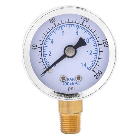 VBESTLIFE Metal Pressure Gauge 0 200psi 0 14bar Hydraulic Water ...