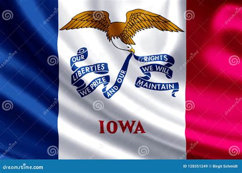 Ejemplo De La Bandera De Iowa Stock de ilustración - Ilustración de ...