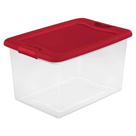 Sterilite 64 Qt. Clear Plastic Latching Lid Storage Bin Container Tote, 6 Pack | eBay