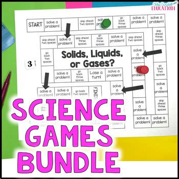 Science 5th Grade Games - Science Centers - 20 Science Games BUNDLE