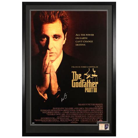 Al Pacino Autographed The Godfather: Part III 27x40 Double Sided Origi ...