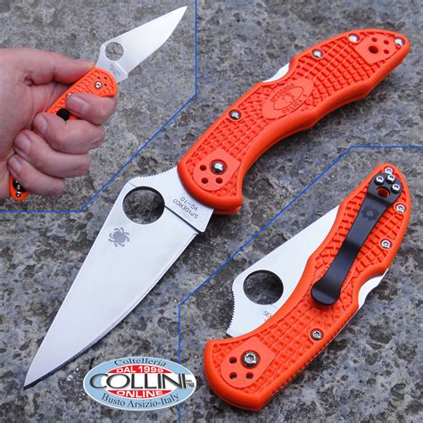 Spyderco - Delica Flat Ground - Orange - C11FPOR - Knife