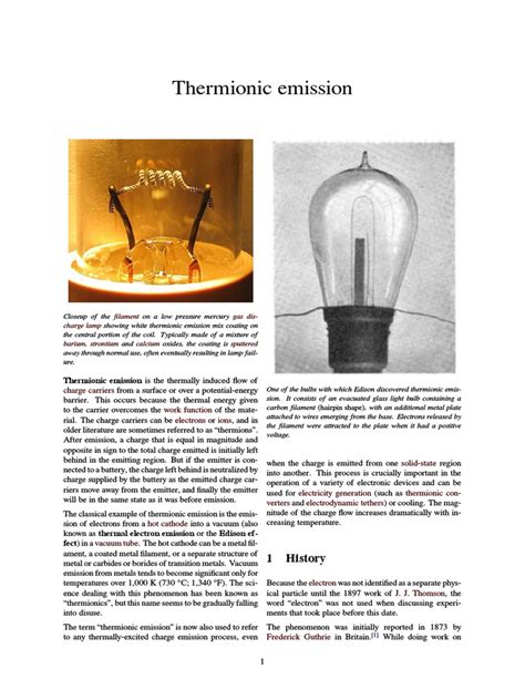 Thermionic Emission | Electromagnetism | Condensed Matter Physics