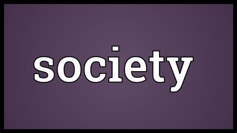 Society Meaning - YouTube