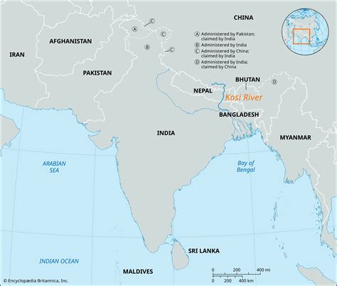 Kosi River | Map, India, & Facts | Britannica